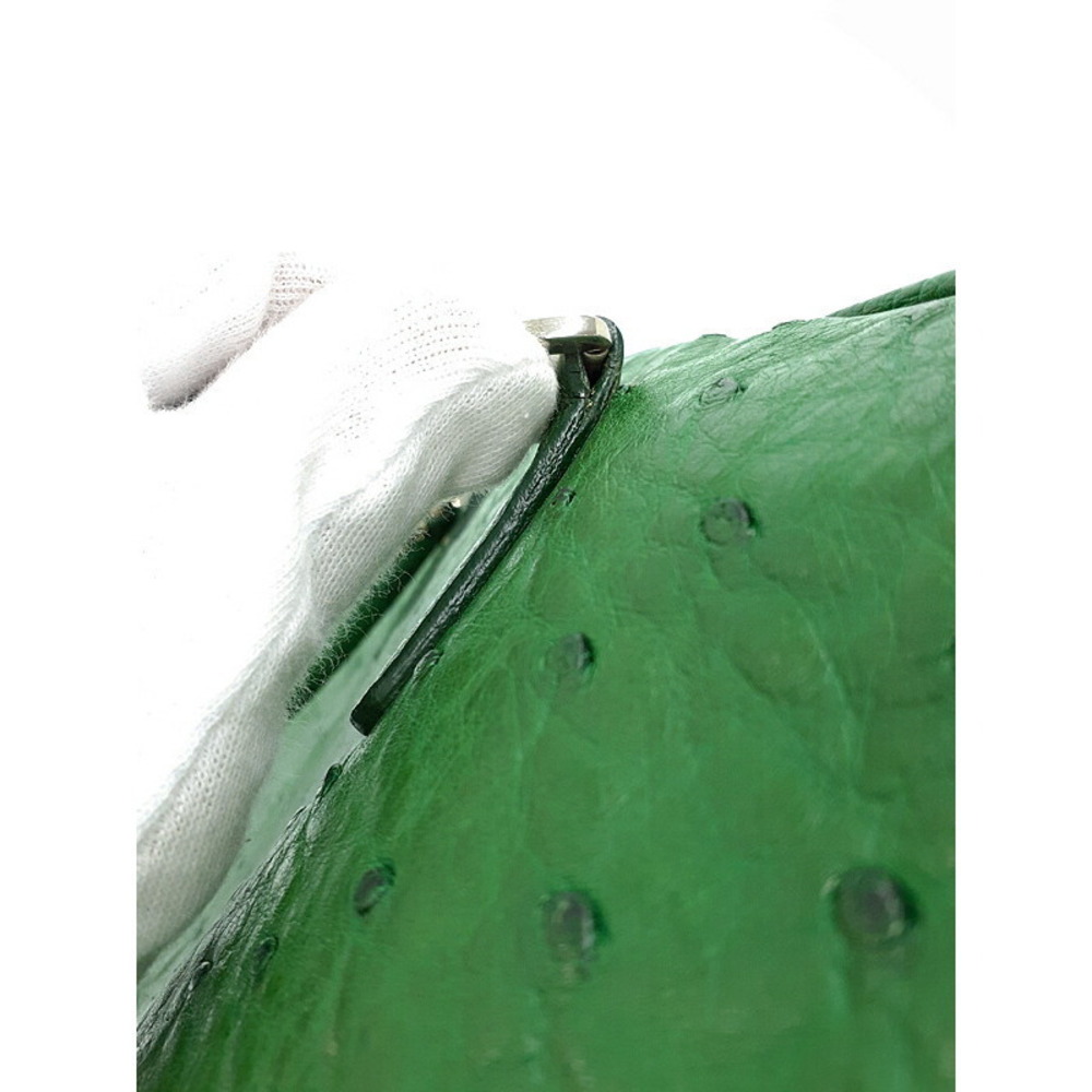 Prada bag green emerald Bauletto ostrich leather Green - Picture 7 of 9